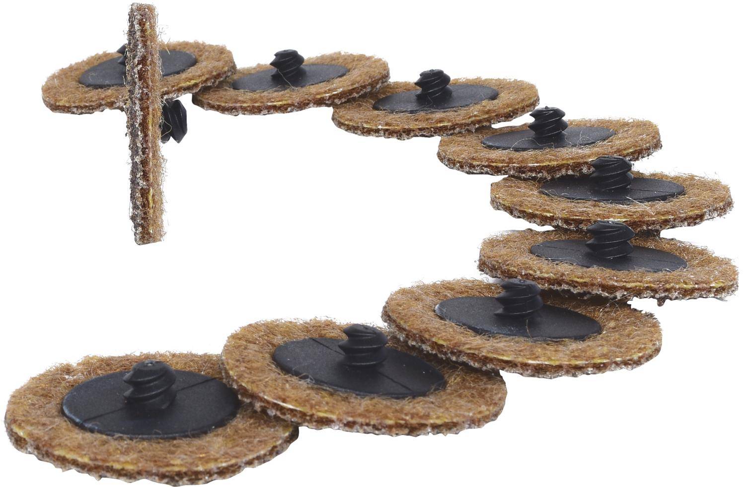 KS TOOLS Ersatz-Schleifpads, Ø50mm, Körnung 80, 10er Pack