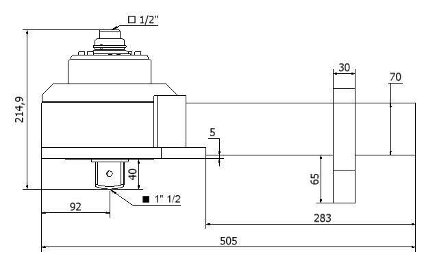 KS TOOLS Drehmoment-Vervielfältiger 1/2" x 1.1/2", 9500Nm