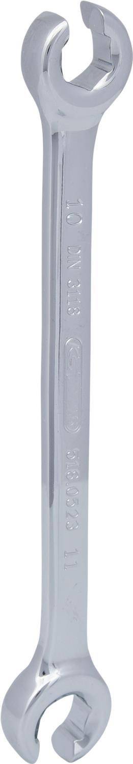 KS TOOLS CHROMEplus Offener Doppel-Ringschlüssel, abgewinkelt, 10x11mm (518.0523)