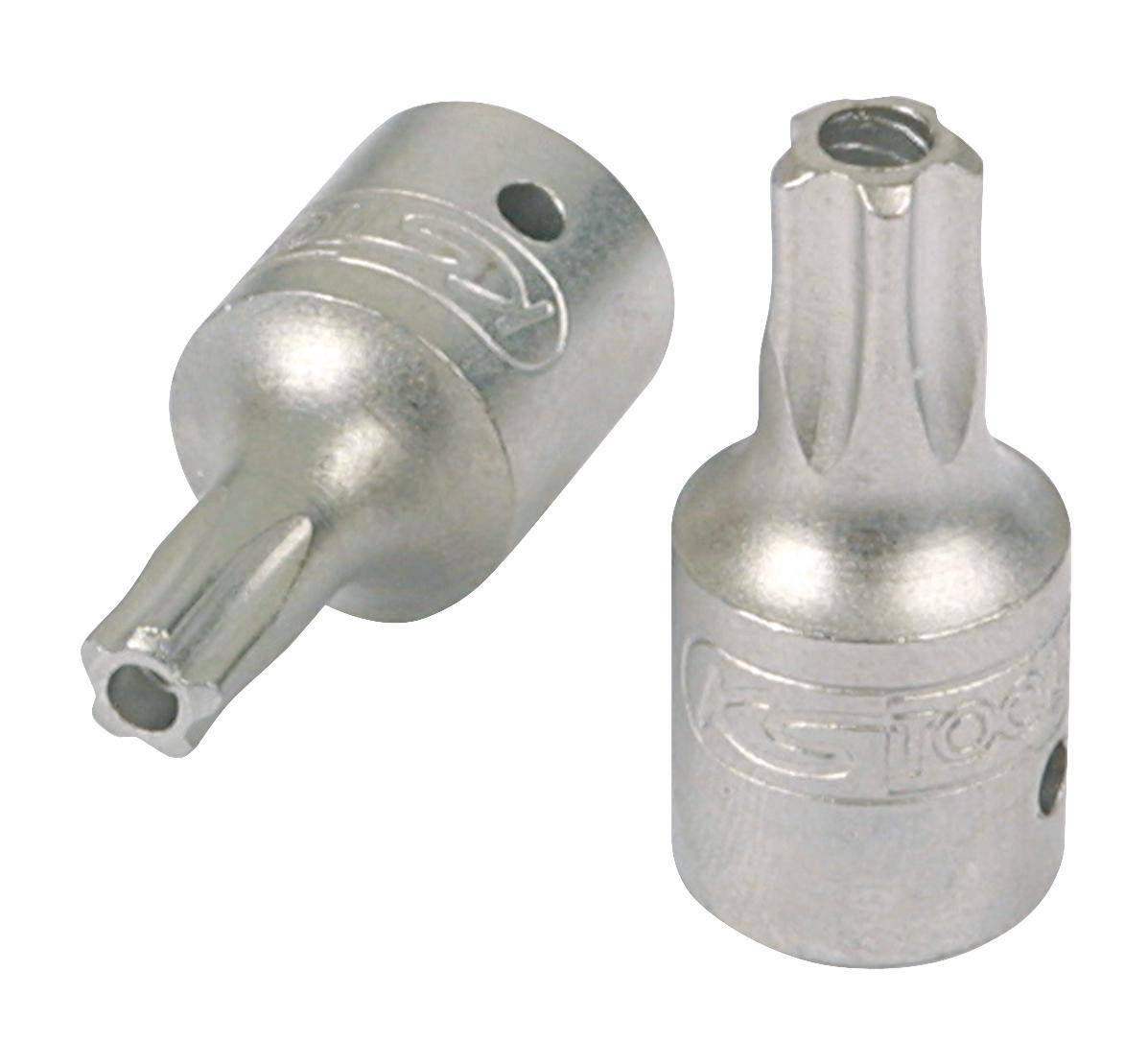 KS TOOLS 1/4" Bit-Stecknuss, Fnfstern mit Stirnlochbohrung, TS20