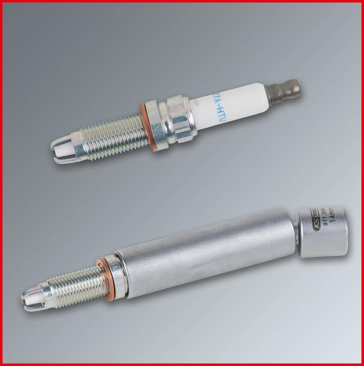 KS TOOLS 3/8" Spezial-Zündkerzen-Stecknuss für BMW mit Gelenk, 14mm