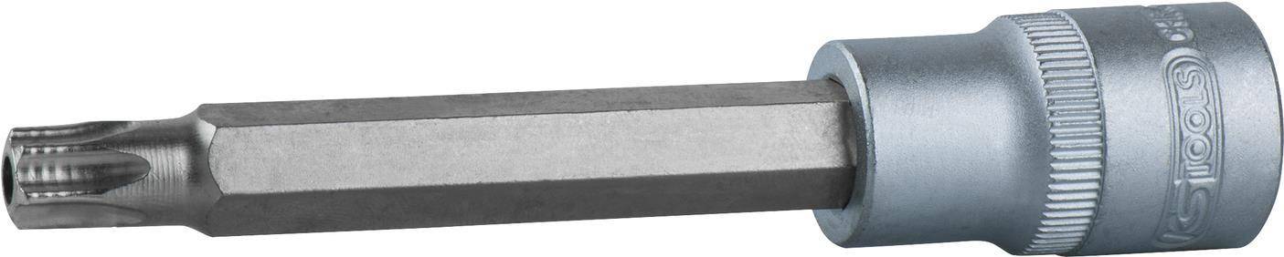 KS TOOLS Werkzeuge-Maschinen GmbH 1/2'' Bit-Stecknuss Torx mit Stirnlochbohrung, lang, TB55 (917.1251)