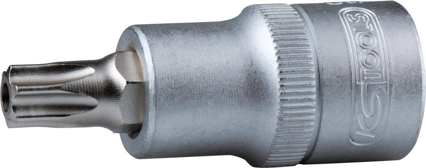 KS TOOLS Werkzeuge-Maschinen GmbH 1/2'' Bit-Stecknuss Torx mit Stirnlochbohrung, TB15 (917.1336)