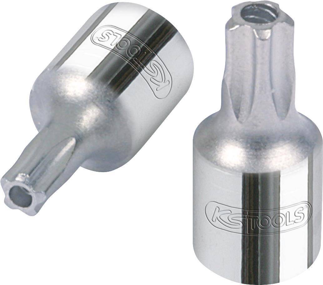 KS TOOLS 1/4'' CHROMEplus Bit-Stecknuss Fünfstern, Stirnlochbohrung,TS15 (918.1576)
