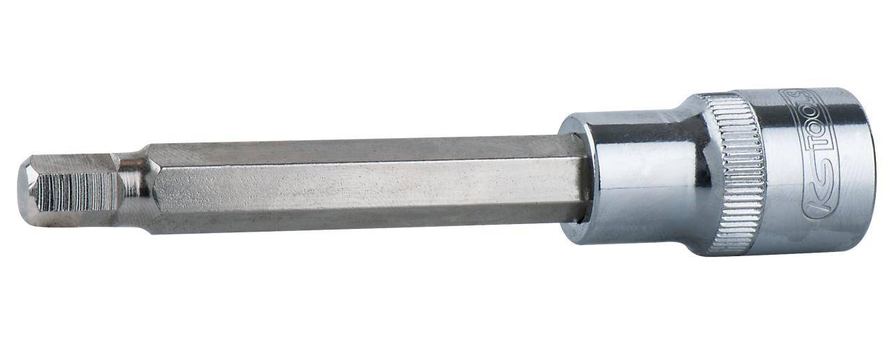 KS TOOLS 1/2" CHROMEplus Bit-Stecknuss Innensechskant, lang, 4mm