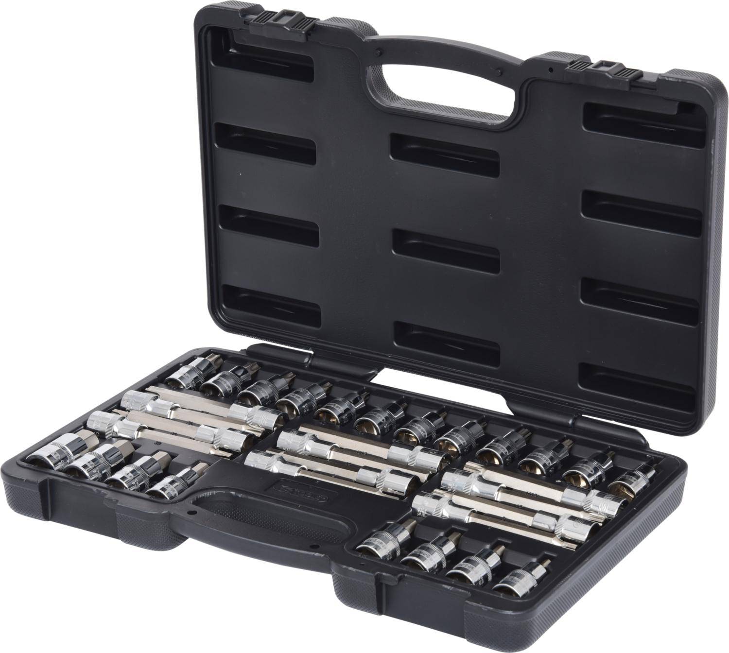KS TOOLS 1/2" CHROMEplus Bit-Stecknuss-Satz, 32-tlg