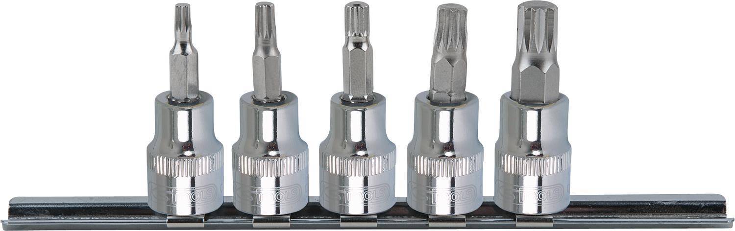 KS TOOLS 3/8'' CHROMEplus Bit-Stecknuss-Satz XZN, 5-tlg
