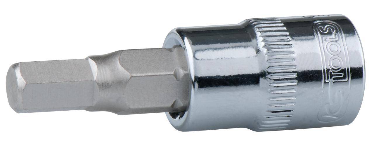 KS TOOLS 1/4" CHROMEplus Bit-Stecknuss Innensechskant, 3/16"