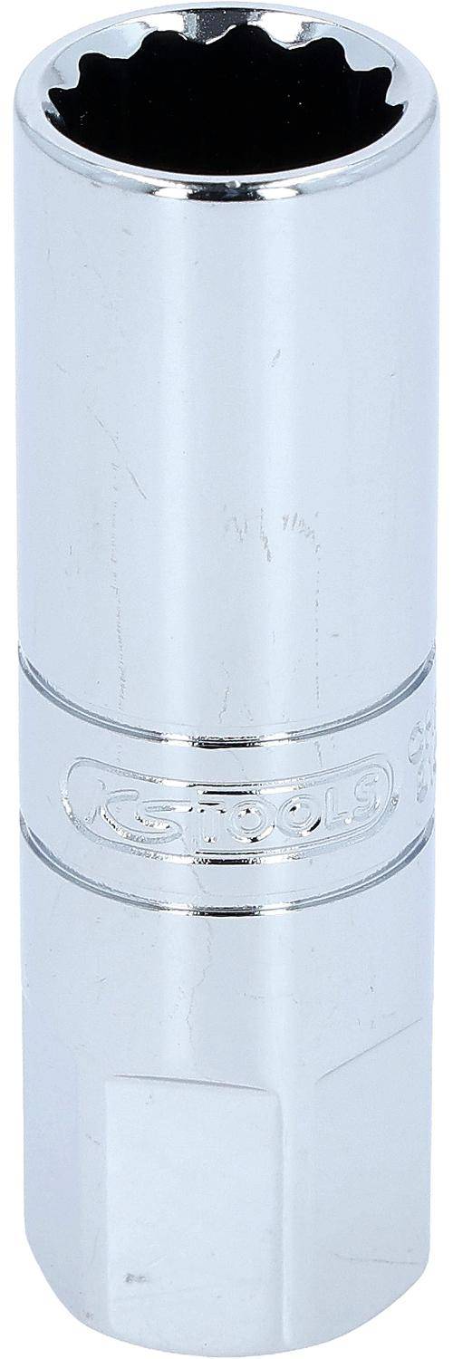 Ein verchromtes Werkzeug mit eingravierter Aufschrift 'KS TOOLS', das eine zylindrische Form und polierte Oberfläche aufweist und üblicherweise bei mechanischen Arbeiten verwendet wird.