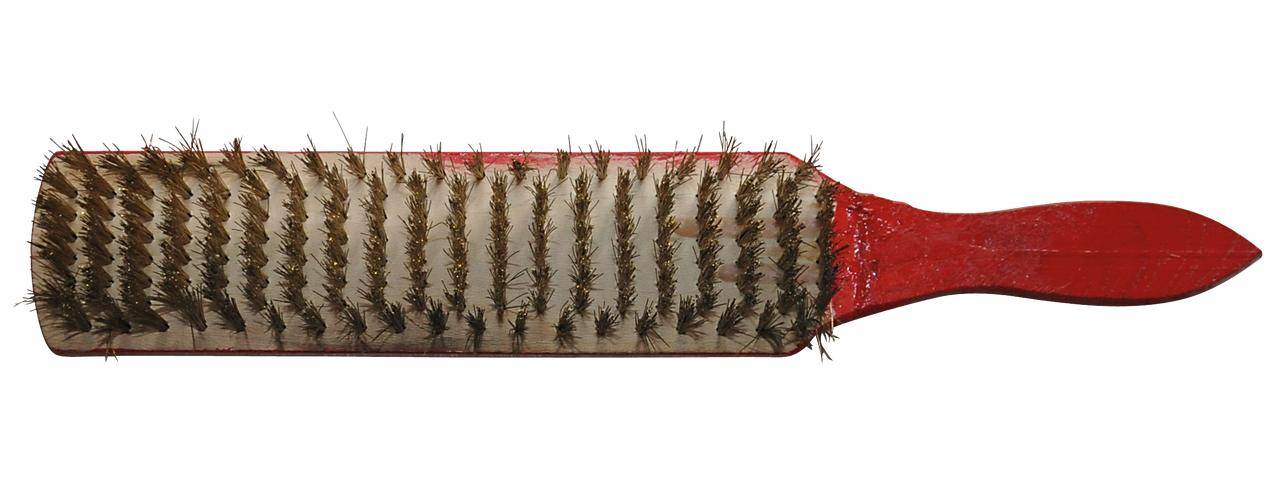 KS TOOLS BRONZEplus Handfeger, Zinnbronzedraht, gewellt, 310 mm