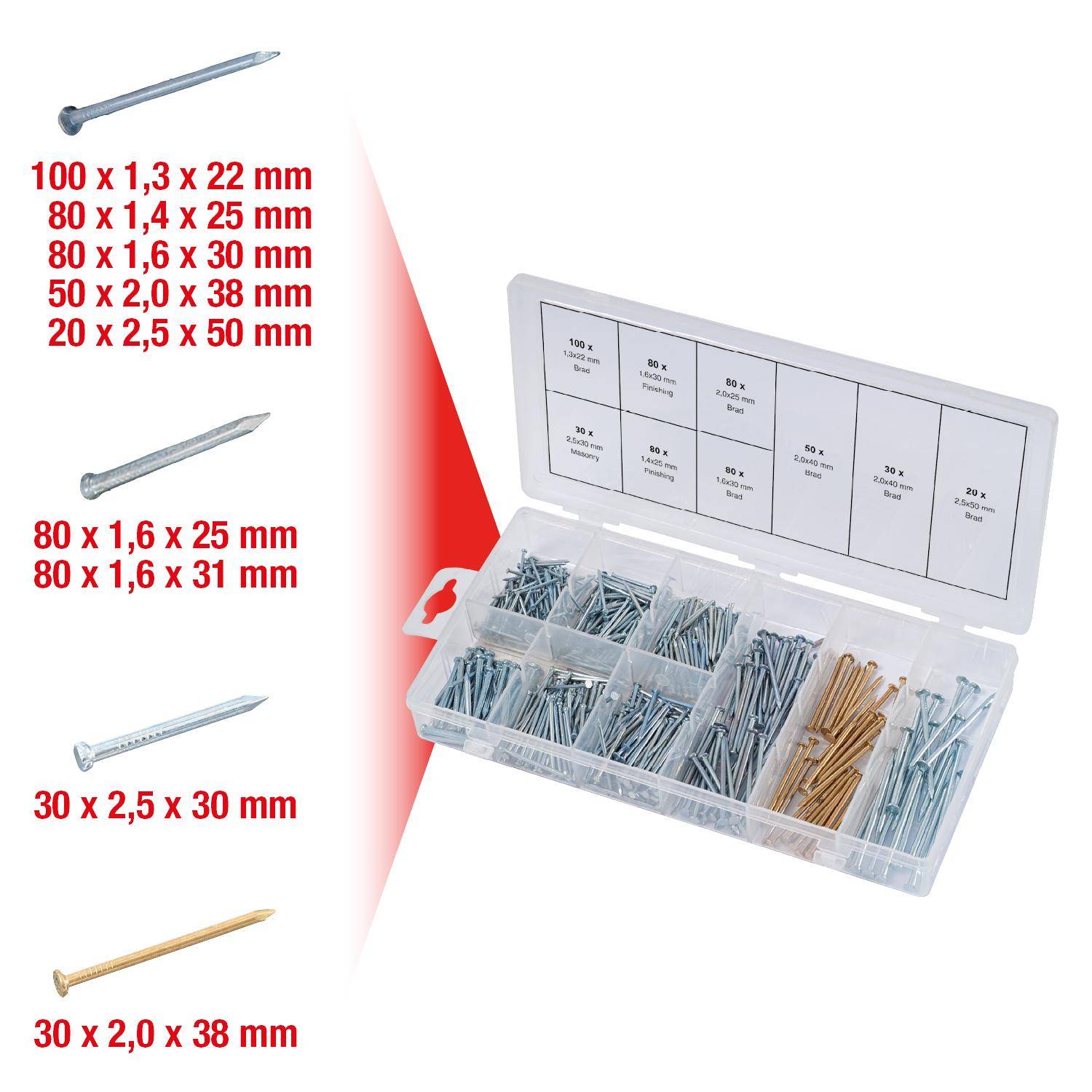 KS TOOLS Sortiment Ngel,550-tlg