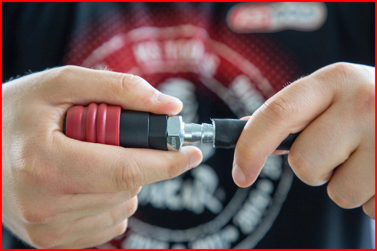 KS TOOLS 2 Stufen-Druckluft-Sicherheitskupplung mit Schlauchtlle,