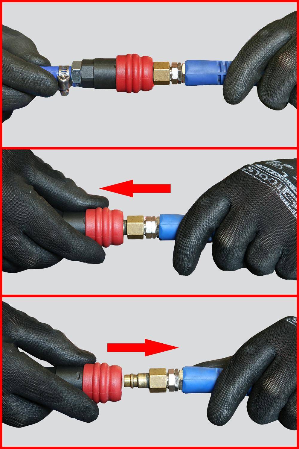KS TOOLS 2 Stufen-Druckluft-Sicherheitskupplung mit Schlauchtlle,