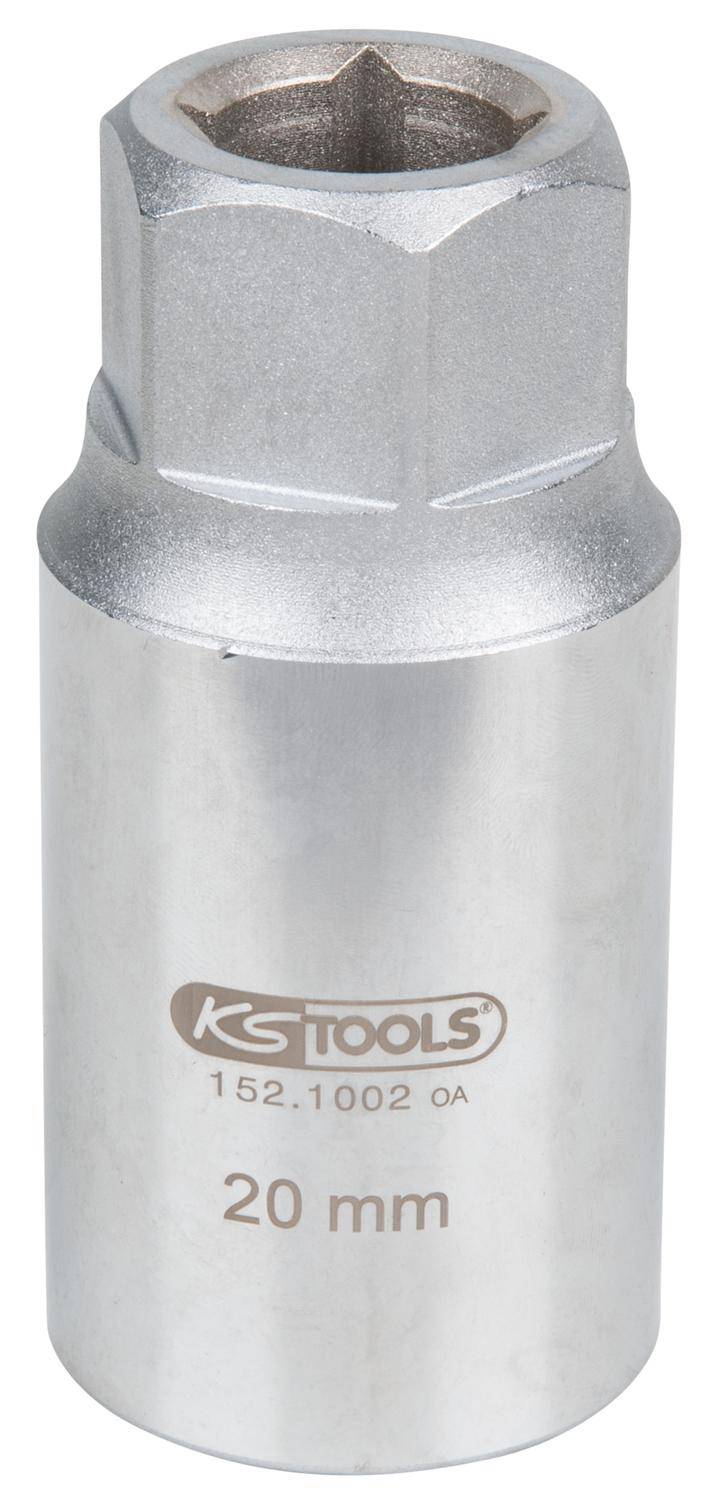 Ein großes Metall-Steckschlüssel-Werkzeug der Marke "KS Tools"" mit der Modellnummer ""152-1002 OA"", die unter dem Logo eingraviert ist.