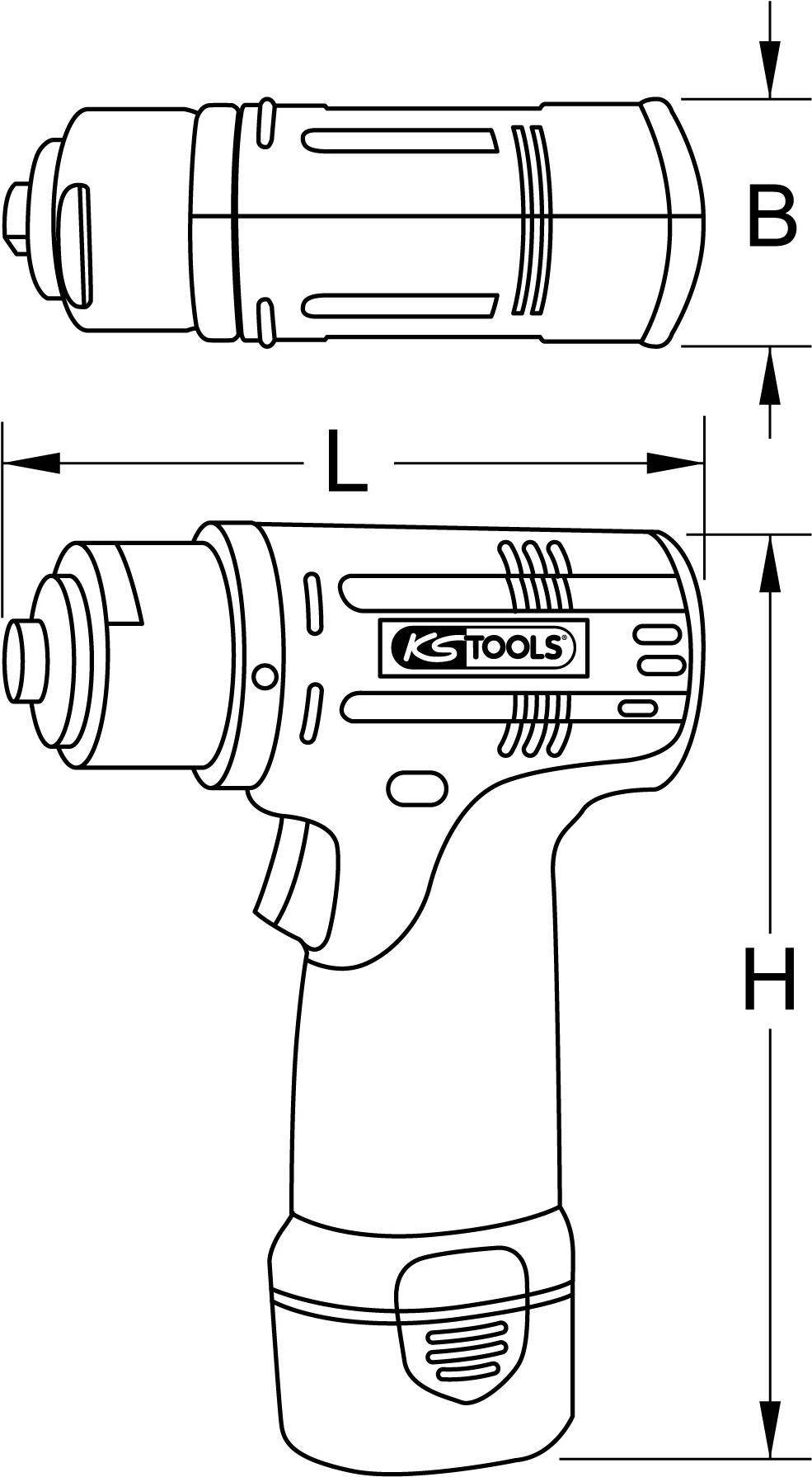 KS TOOLS Akku-Schleifmaschine, 3.200 U/min 10,8V, ohne Akku und Ladegerät (515.3548)