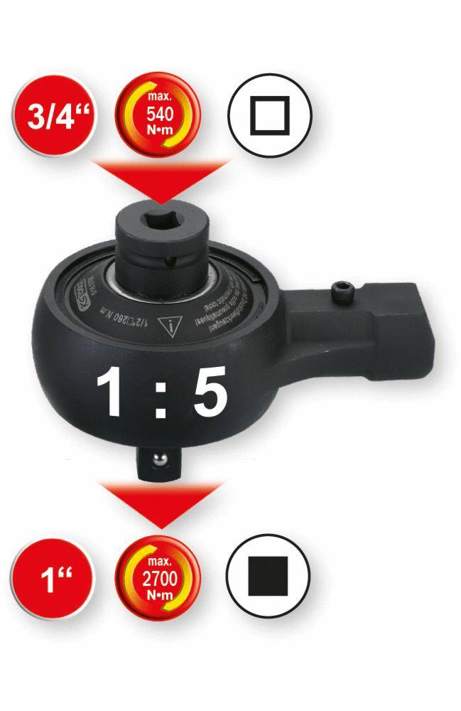 KS TOOLS 3/4" Universal Drehmoment-Vervielfältiger, 2700Nm