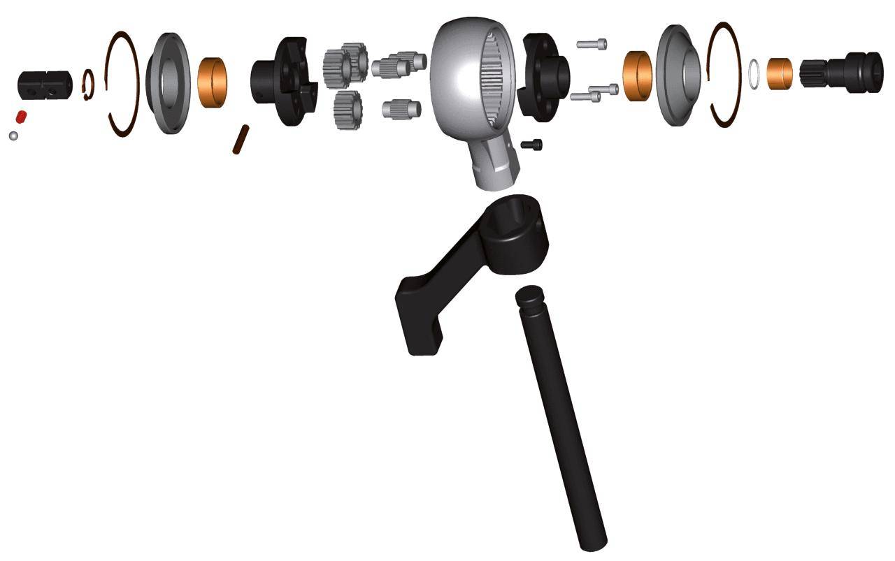 KS TOOLS 3/4" Universal Drehmoment-Vervielfältiger, 2700Nm