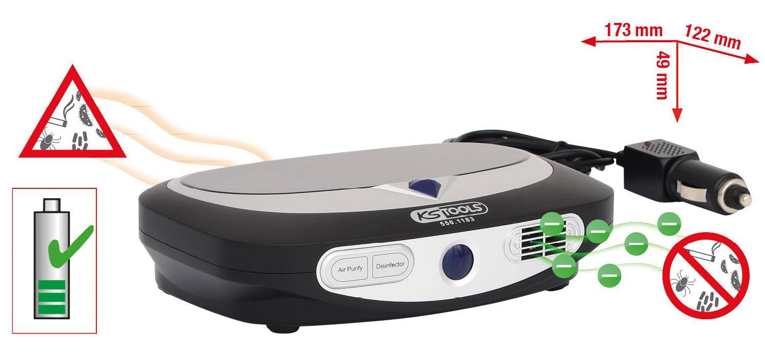 KS TOOLS Plasma-Luftreiniger mit Ionisator-Technik