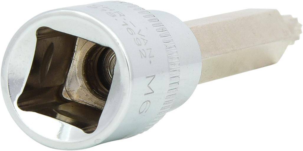 KS TOOLS 1/2" CHROMEplus Bit-Stecknuss XZN, lang, M6