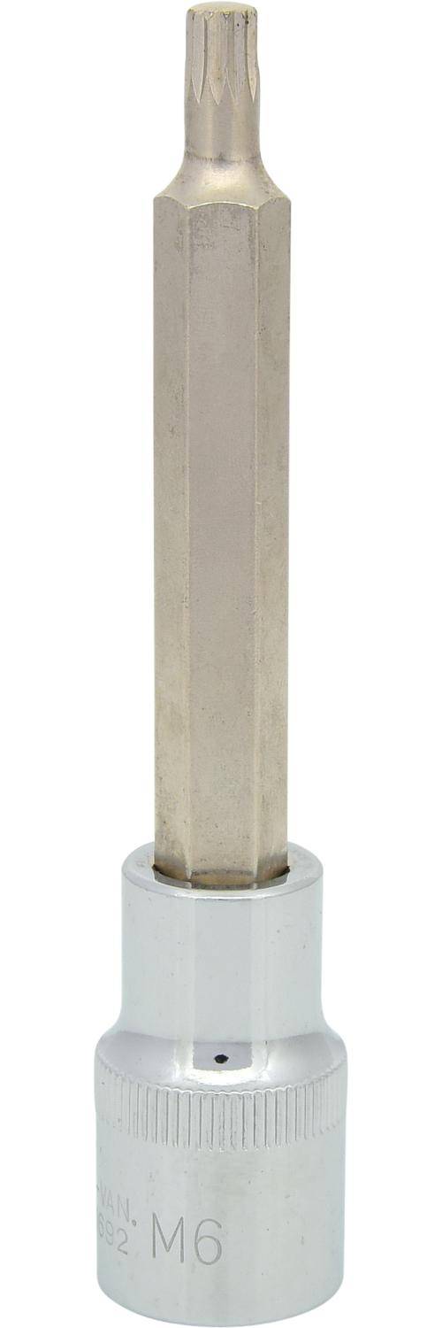 KS TOOLS 1/2" CHROMEplus Bit-Stecknuss XZN, lang, M6