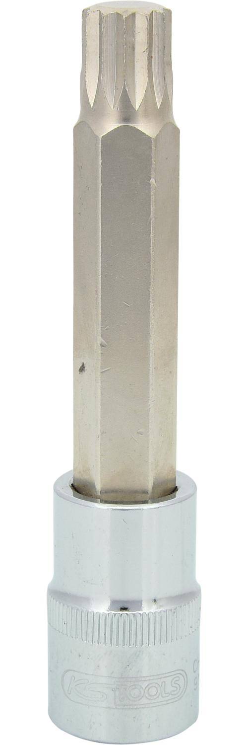 KS TOOLS 1/2" CHROMEplus Bit-Stecknuss XZN, lang, M14