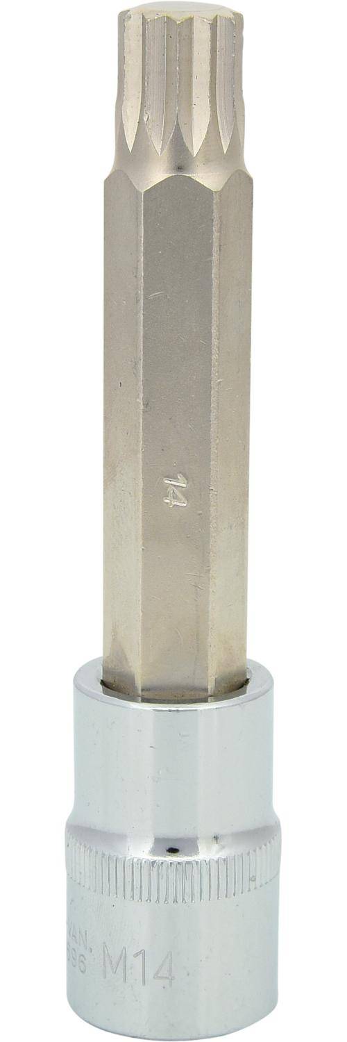 KS TOOLS 1/2" CHROMEplus Bit-Stecknuss XZN, lang, M14