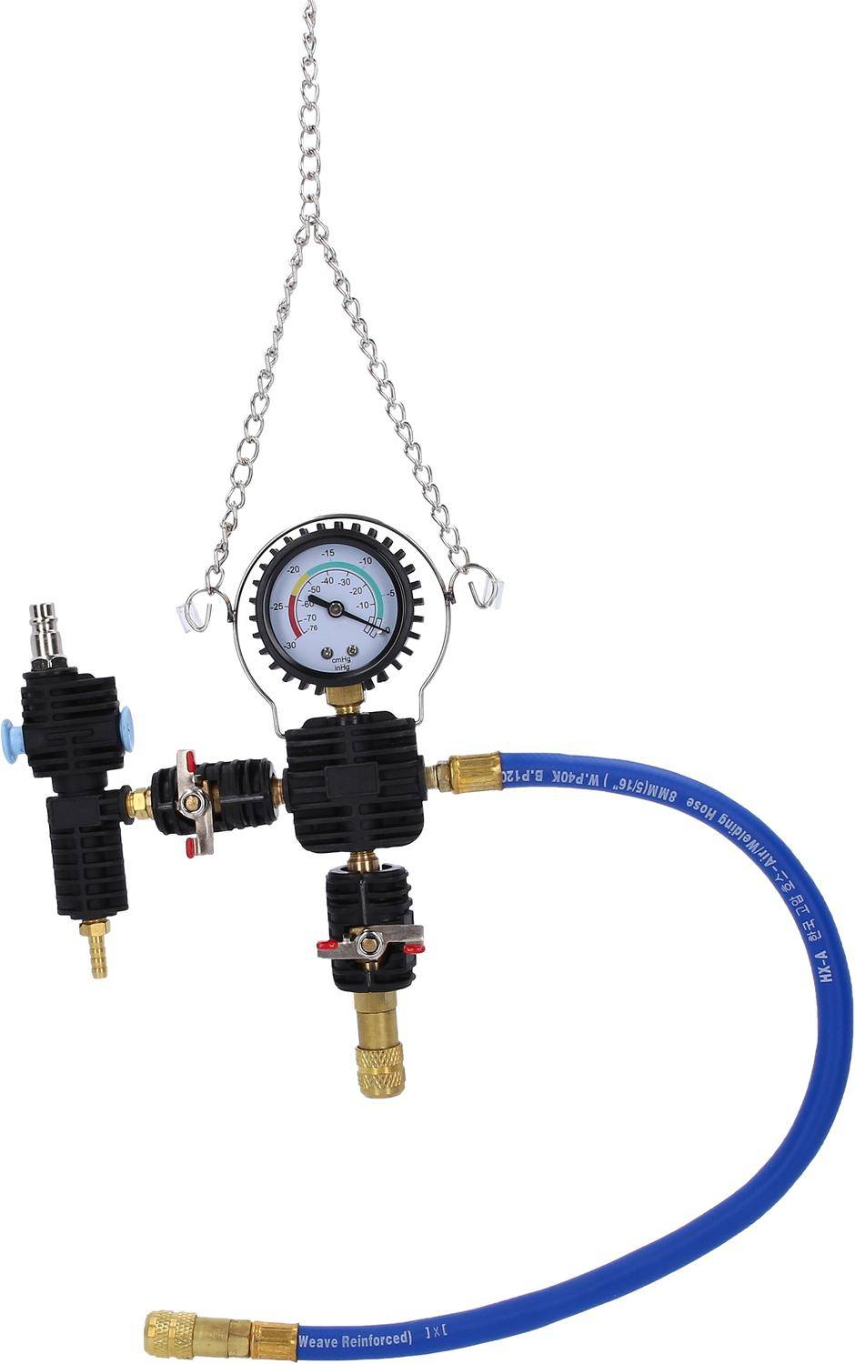 KS TOOLS Kühlsystem-Vakuum-Fülleinheit, Manometer bis 76cm