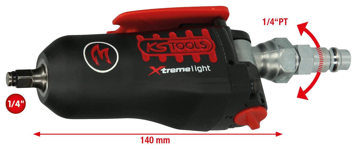 KS TOOLS 1/4" MONSTER Xtremelight Mini-Druckluft-Schlagschrauber mit