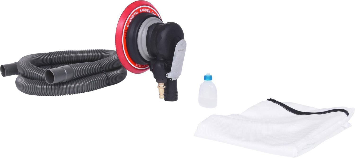 KS TOOLS Grobschliff-Druckluft-Excenterschleifer mit Staubabsaugung