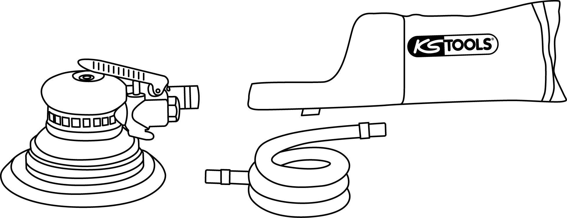 Ein aufgewickelter Gartenschlauch und ein Wasserhahn.