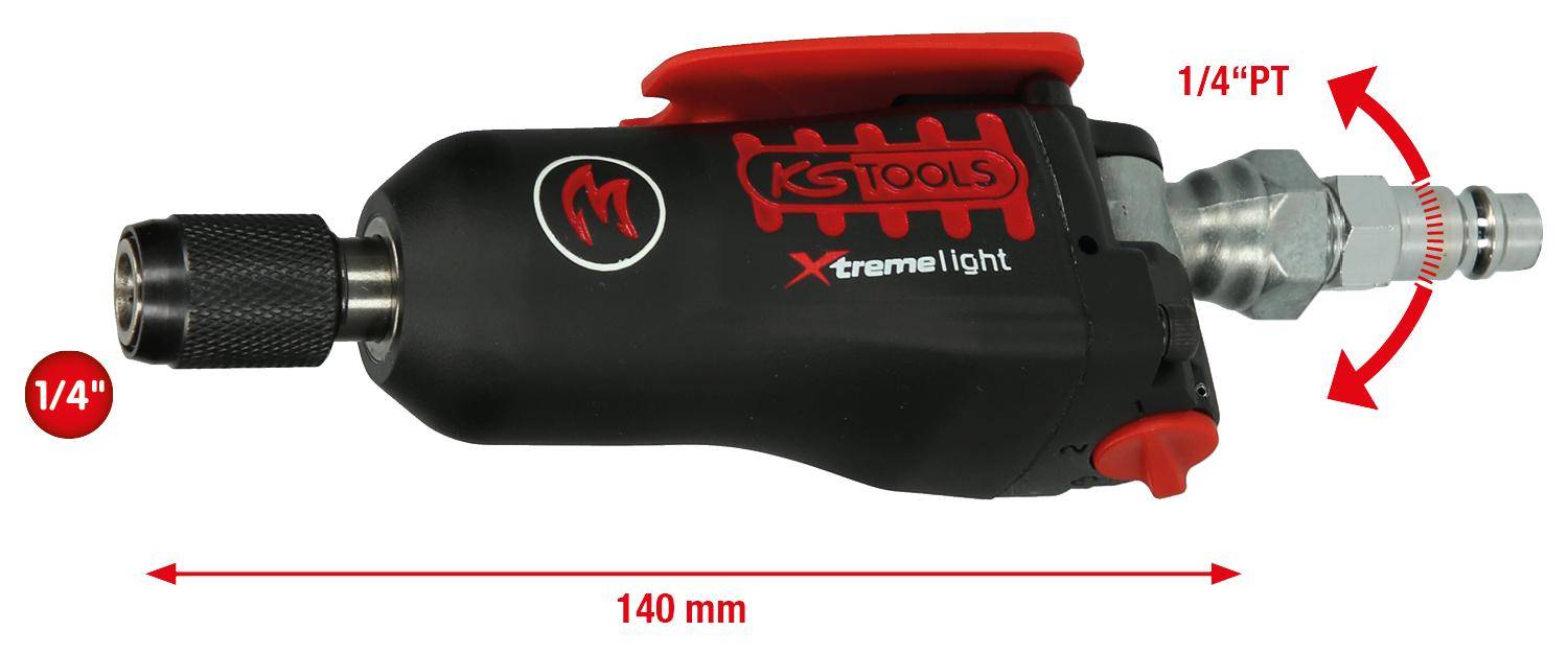 KS TOOLS 1/4" MONSTER Xtremelight Mini-Bit-Druckluft-Schlagschrauber