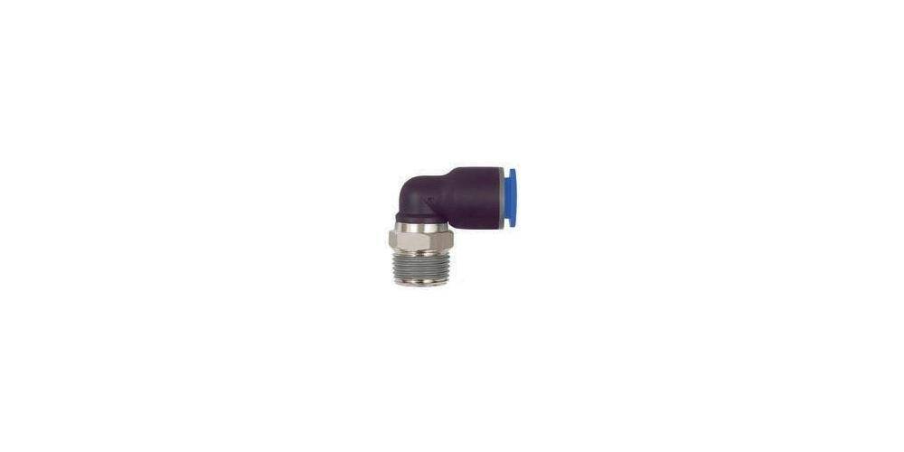 L-Steckverschraubung Bl.Ser.AG R 3/8 Zoll SW 17mm m.Gewindebesch.,drehb.kon.8mm
