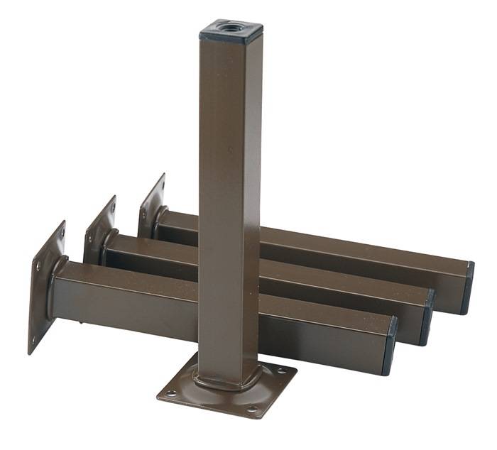 Möbelfuß verchr.25x25mm H.150mm Platte 4 St./Set ELEMENT SYSTEM