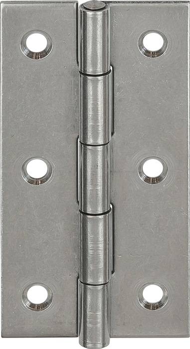 Scharnier H.60mm B.34mm S.1,2mm VA gerollt,schmal VORMANN