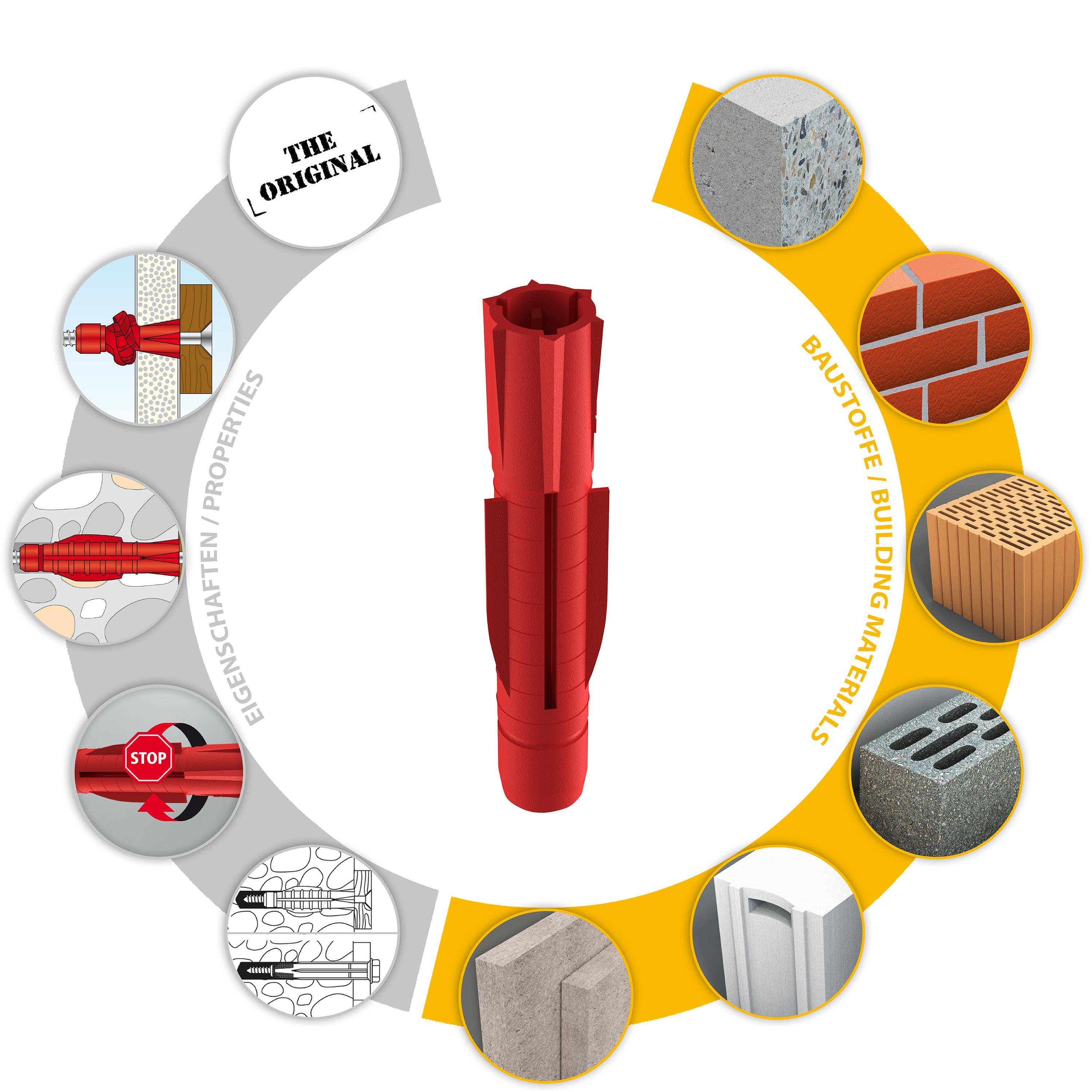 TOX Allzweckdübel Tri 6x51 mm in Runddose