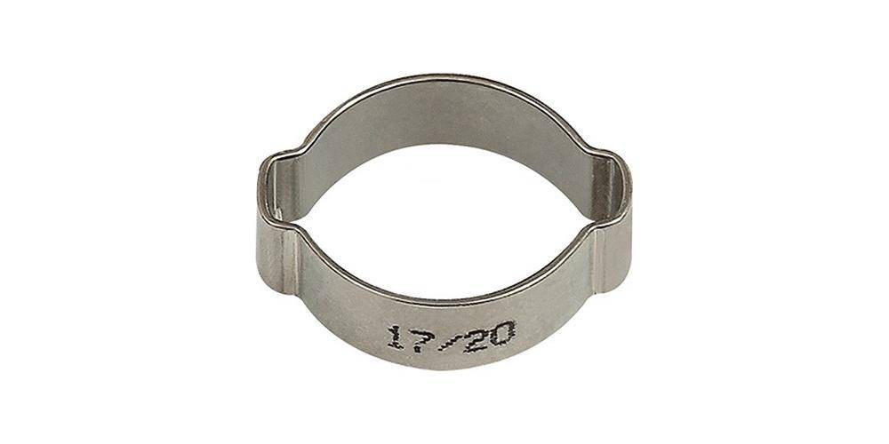 RIEGLER Schlauchklemme 2-Ohr Edelstahl 1.4301 (W4) Spannbereich 14-17