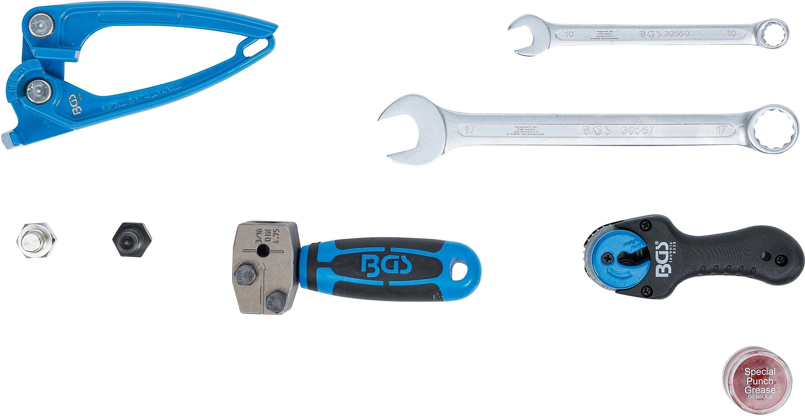 BGS Bördel-, Biege- & Trenn-Werkzeug-Satz | für 4,75 mm (3/16")