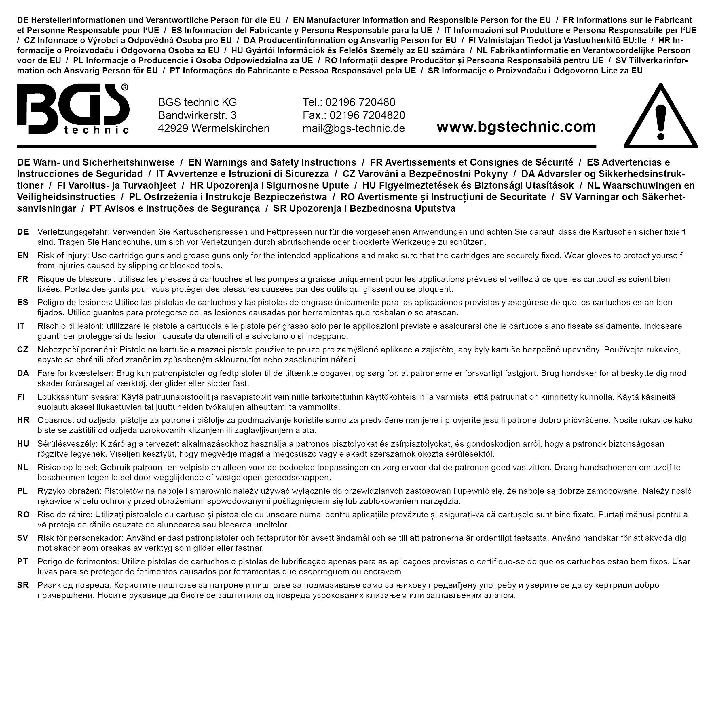 BGS technic Lithium-Fett fr Mini-Fettpresse Art. 9311 | 2 Tuben