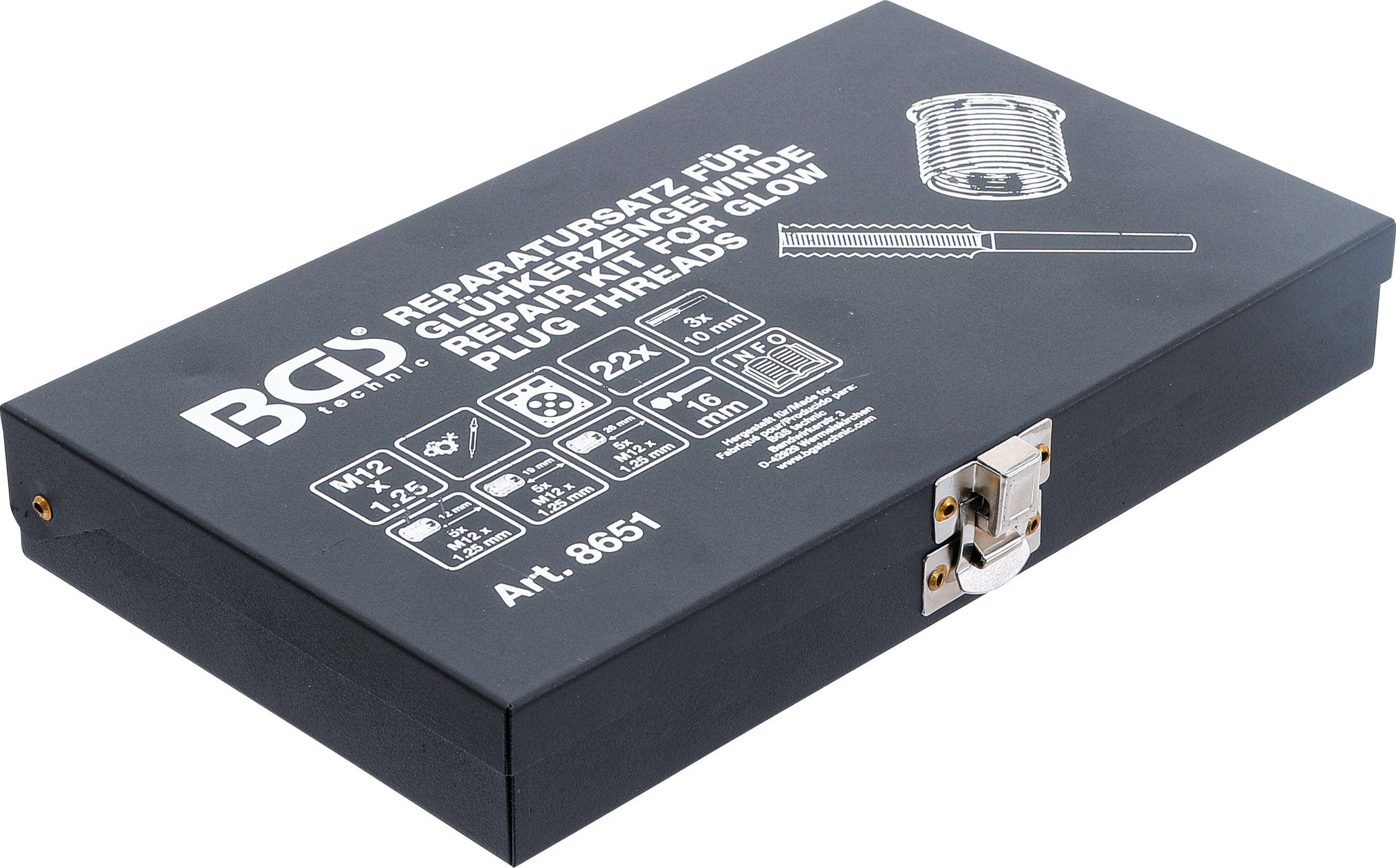BGS Reparatursatz für Glühkerzengewinde | M12 x 1.25