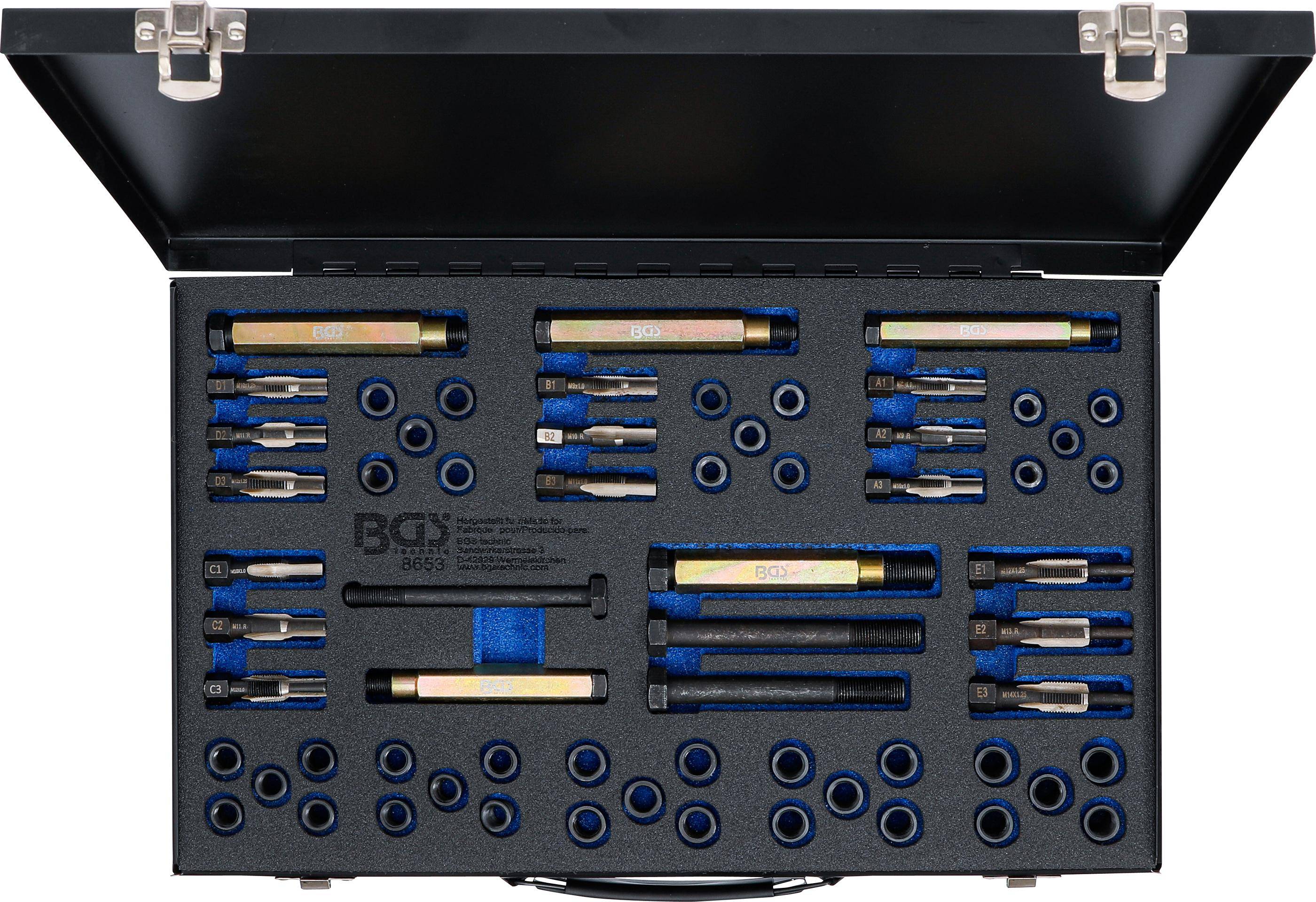 BGS Reparatursatz fr Glhkerzengewinde | M8 - M9 - M10 - M12