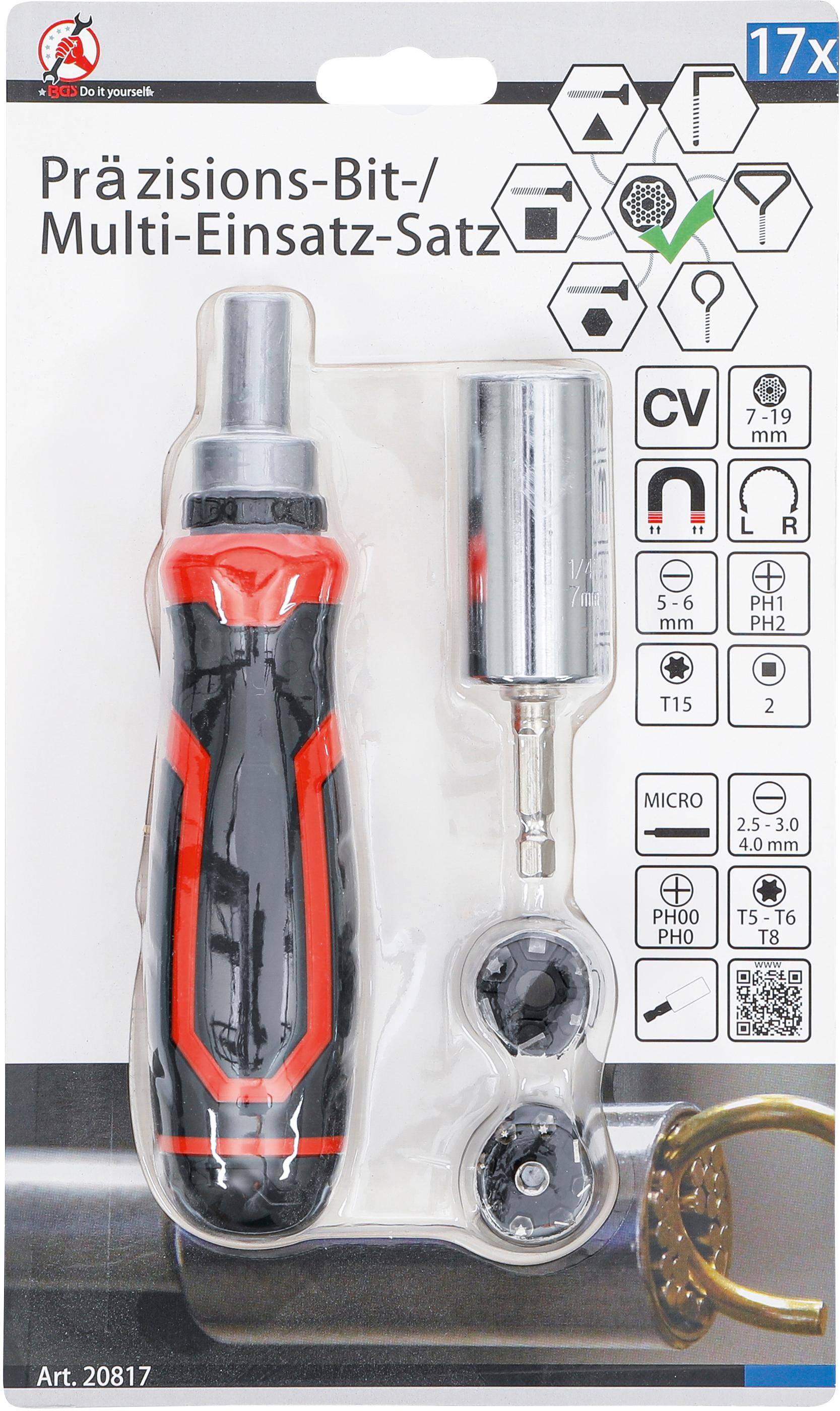 BGS Do It Yourself Präzisions-Bit- / Multi-Einsatz-Satz | mit
