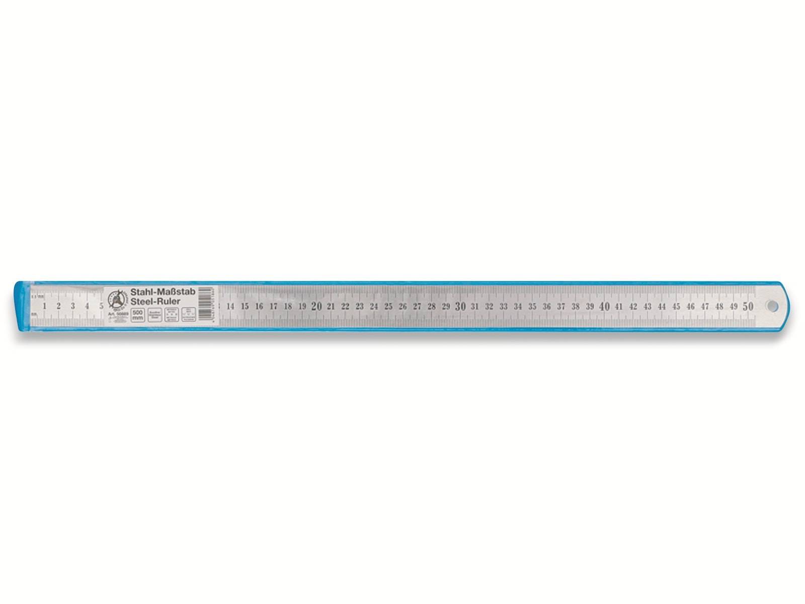 BGS TECHNIC Metall-Maßstab 50889, 50 cm, biegsam, rostfrei