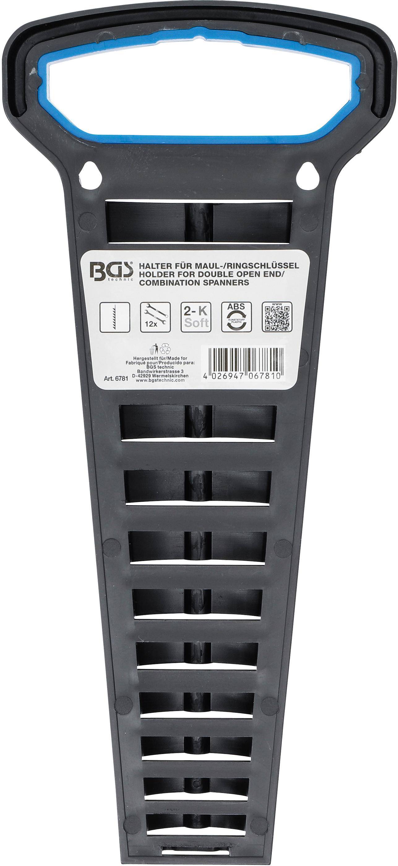 BGS technic Halter für Maul-/Ringschlüssel | 12 Auflagen