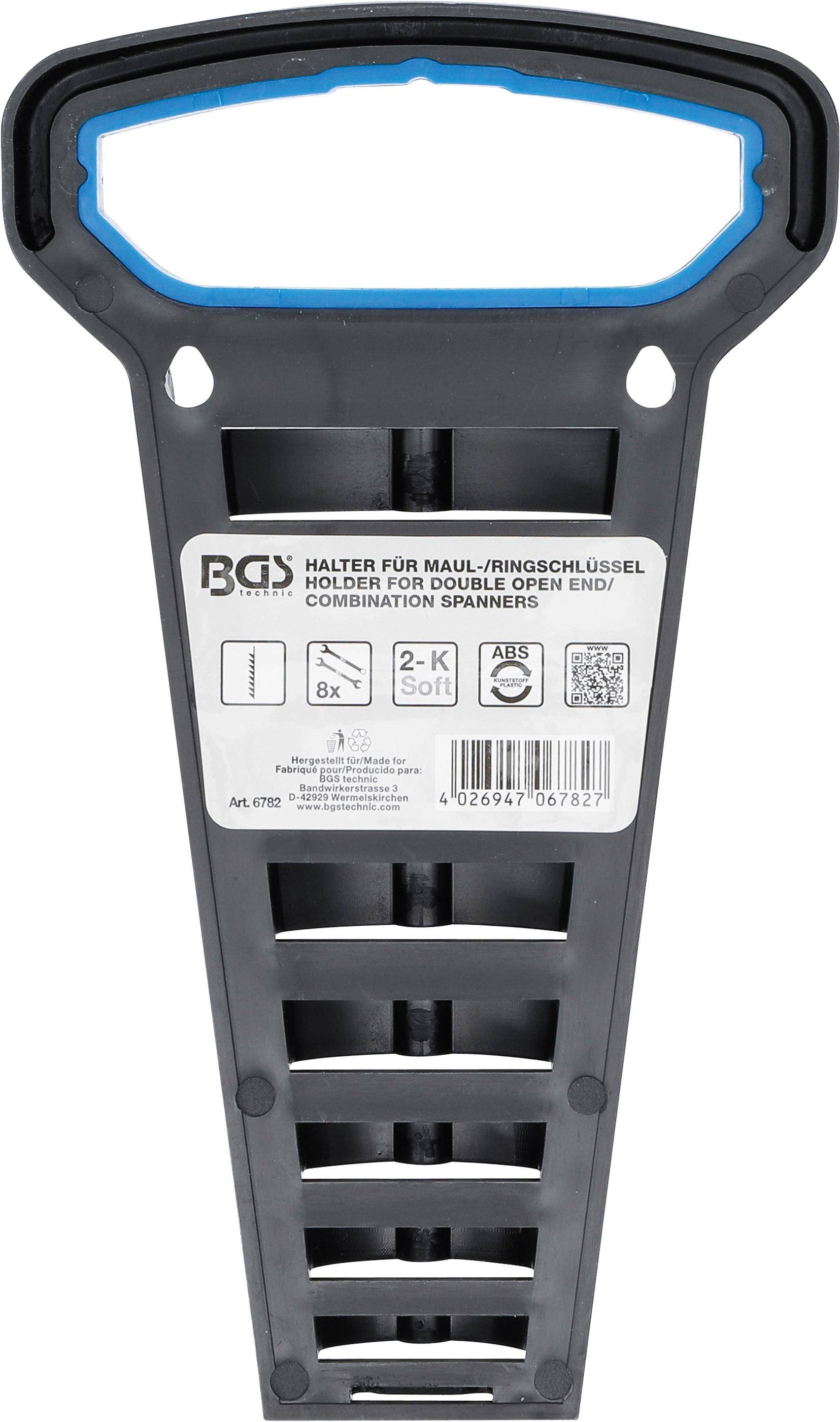 BGS technic Halter für Maul-/Ringschlüssel | 8 Auflagen