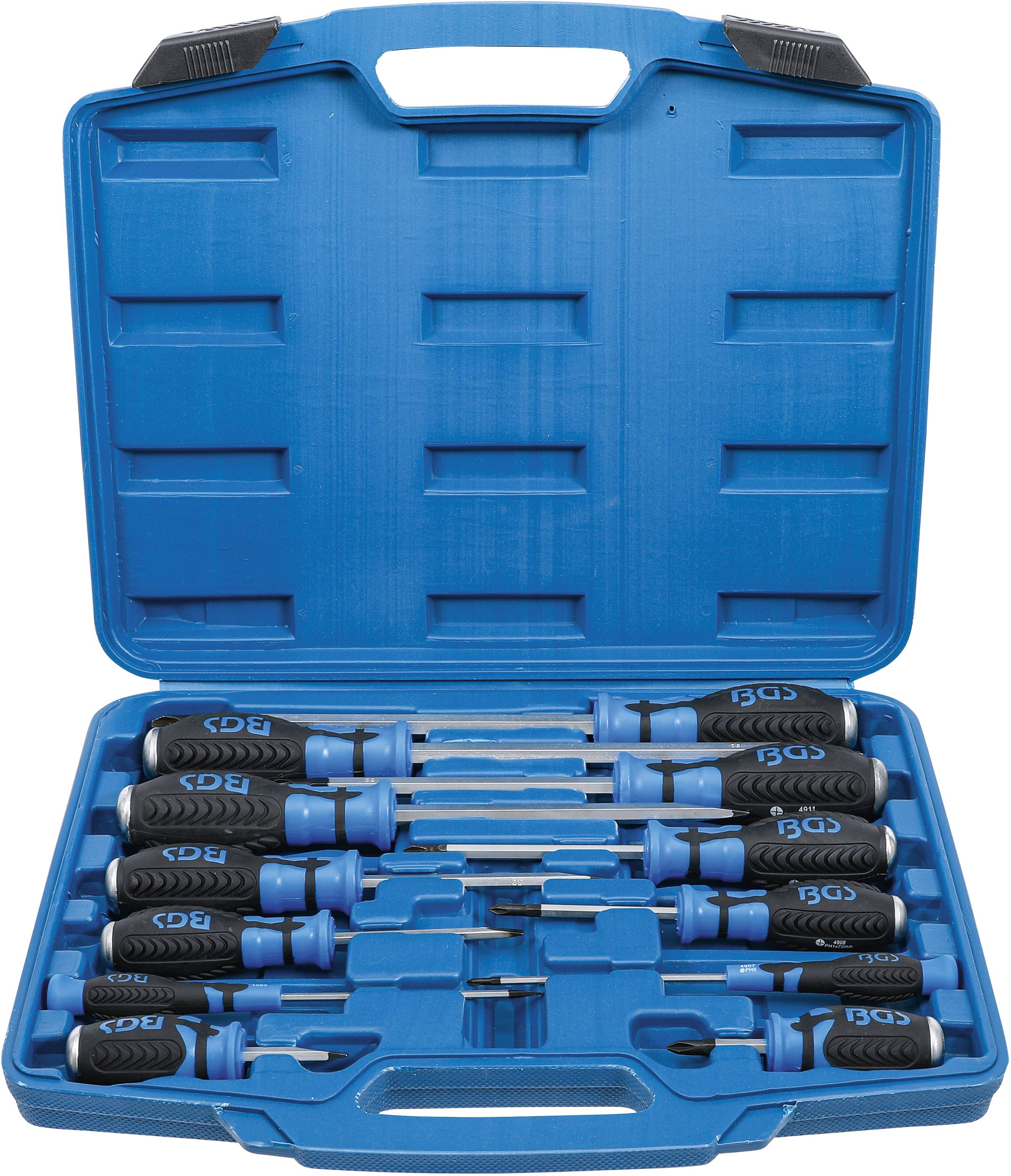 BGS Schraubendreher-Satz | mit 6,3 mm (1/4") Innenvierkant | 12-tlg.