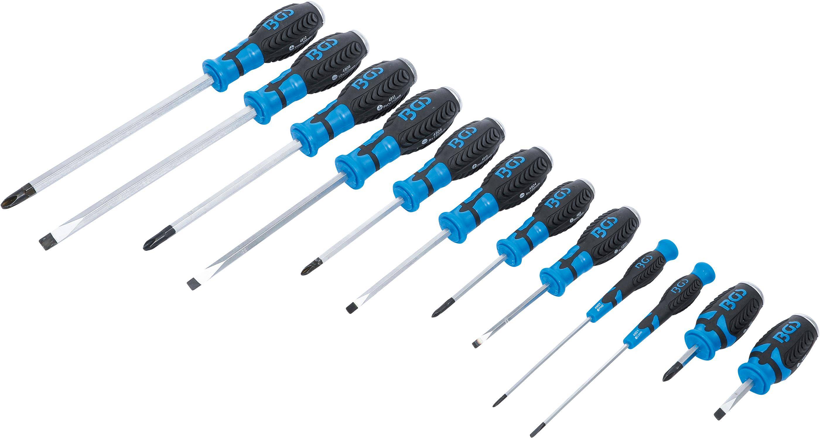 BGS Schraubendreher-Satz | mit 6,3 mm (1/4") Innenvierkant | 12-tlg.