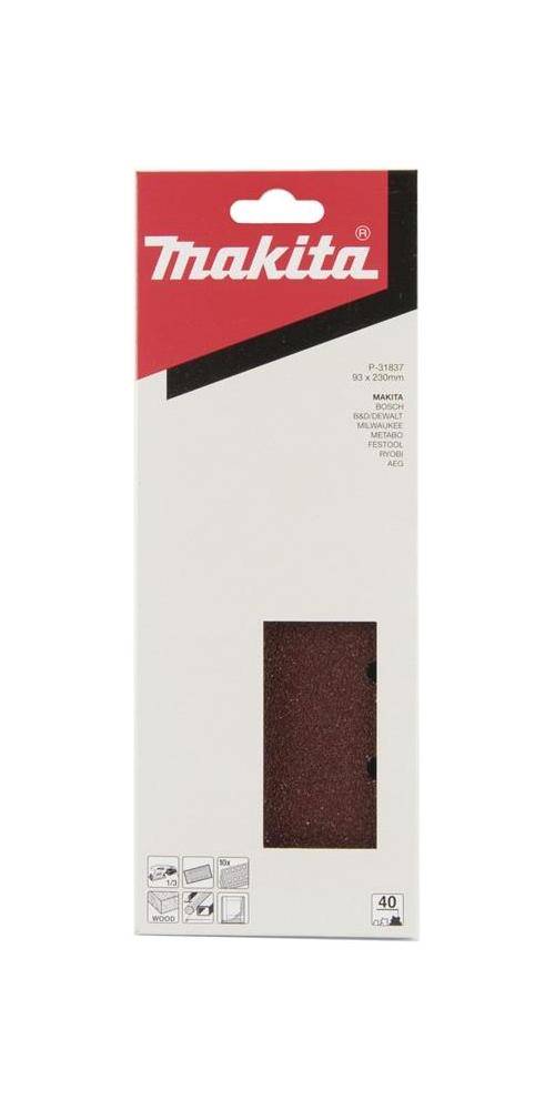 makita Schleifpapier P-31837 B93xL230mm Krnung 40 rot gelocht