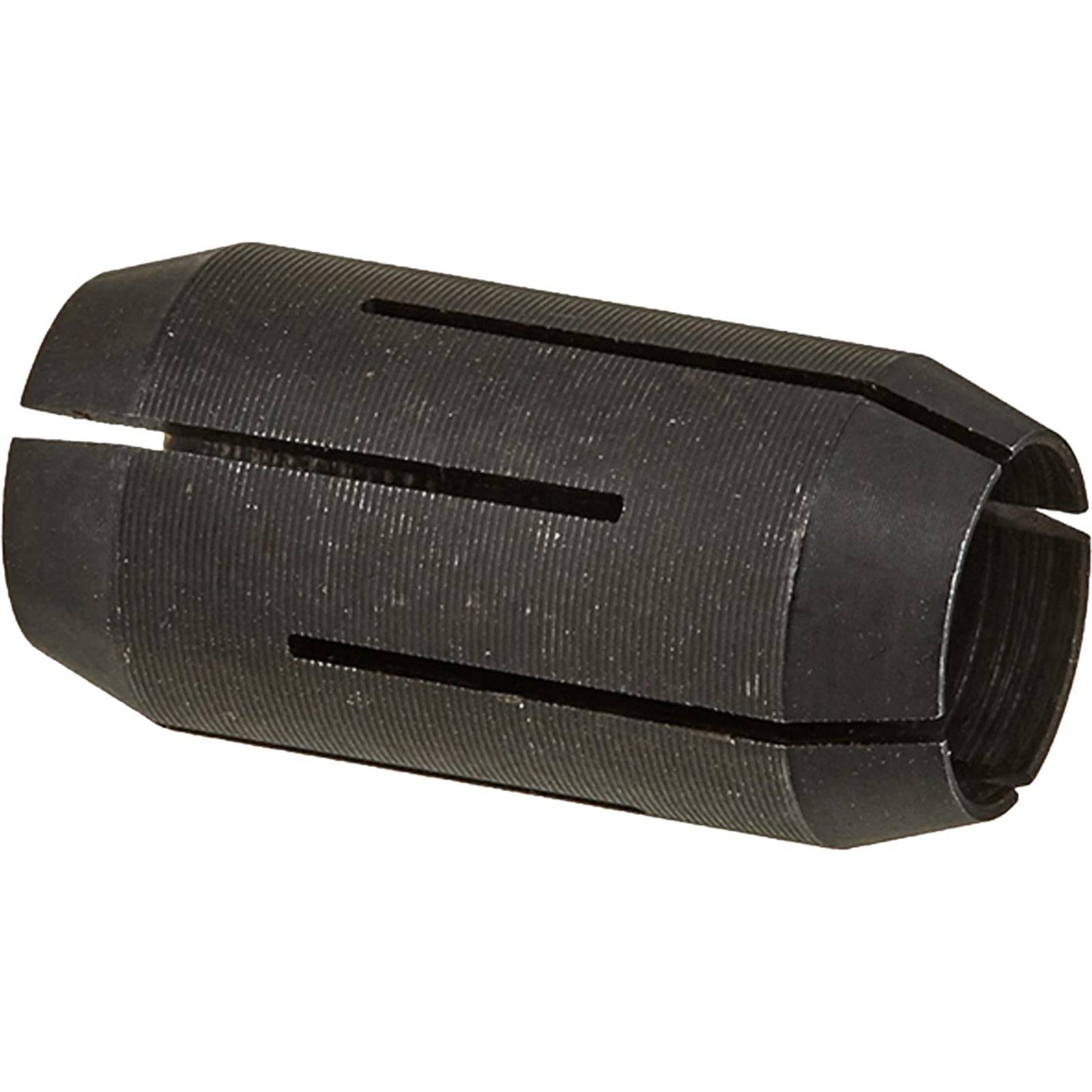 Ein zylindrischer, schwarzer Metallspannkörper mit Schlitzen, der zum Befestigen von Werkzeugen in einer Maschinenspindel oder zum Halten von Werkstücken verwendet wird.