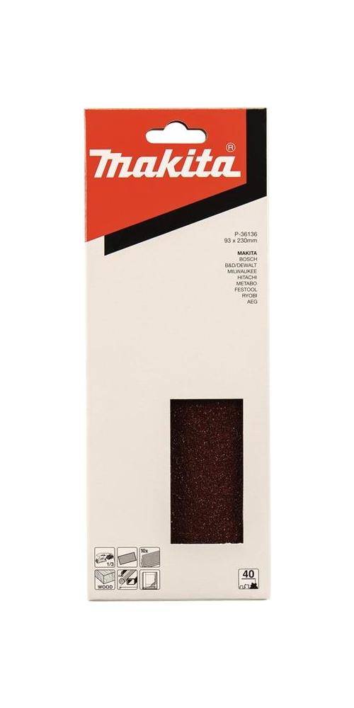 makita Schleifpapier P-36136 B93xL230mm Krnung 40 rot Papier