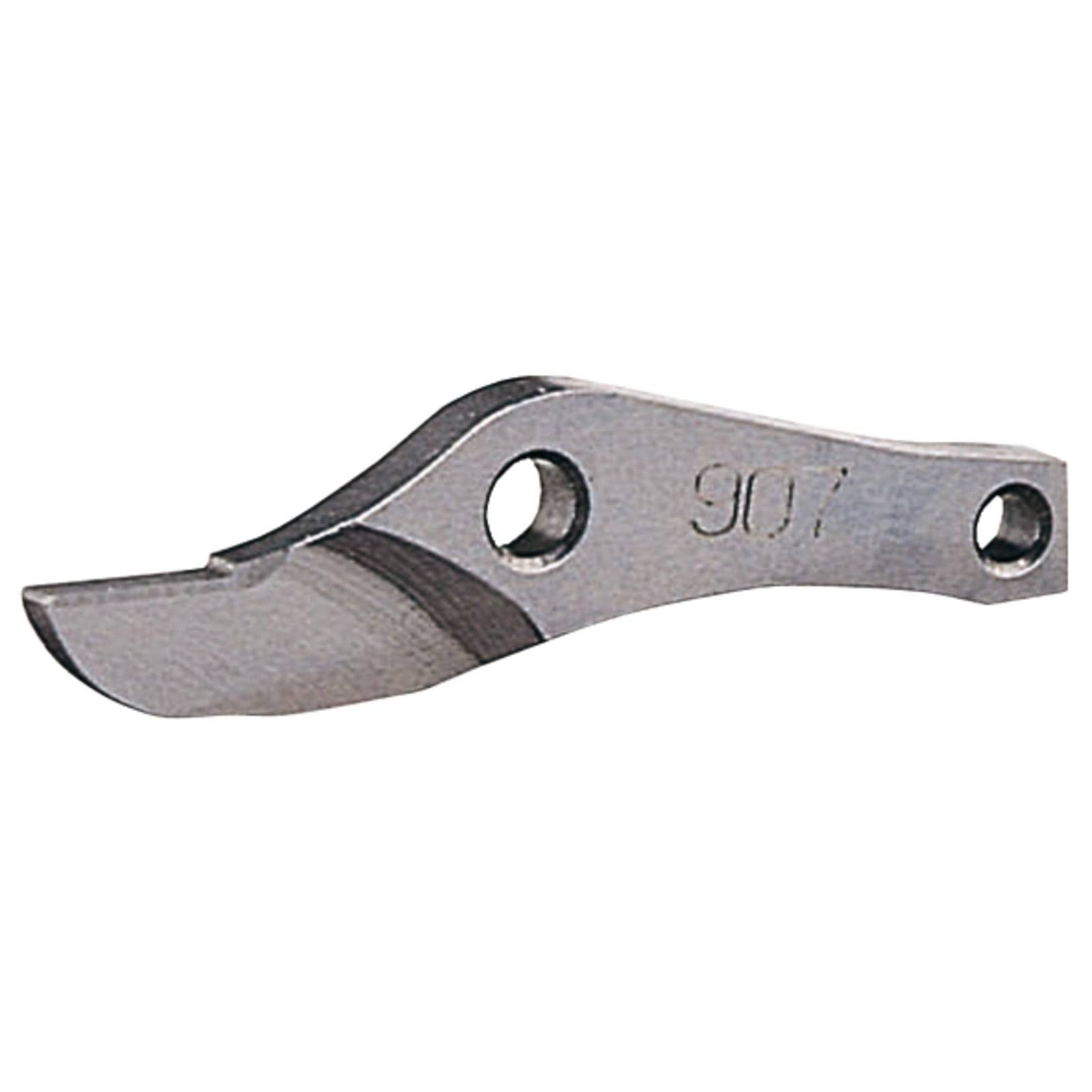 Metallklinge mit Löchern und gekrümmter Kante.